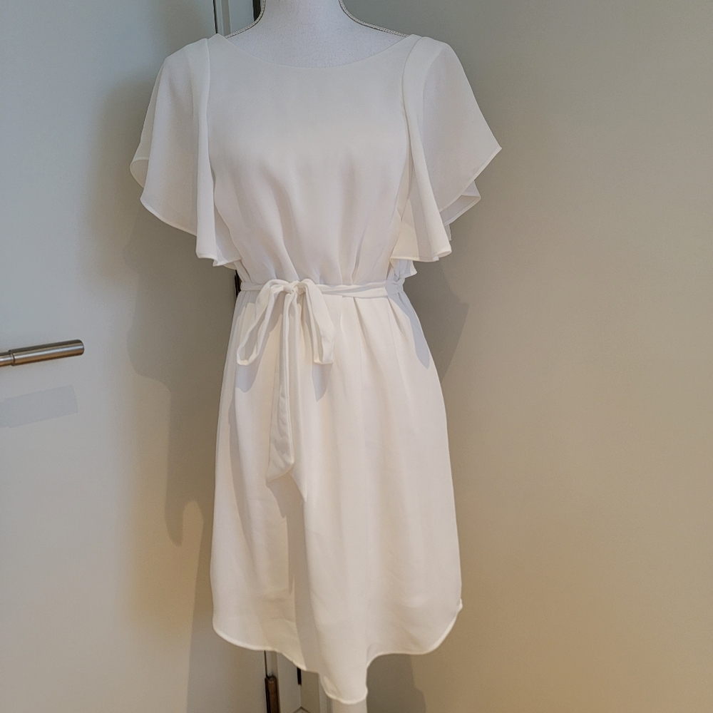 ❤️ WHITEHOUSE BLACKMARKET WHITE MIDI DRESS